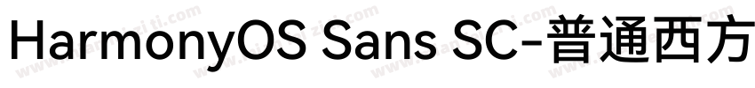 HarmonyOS Sans SC-普通西方字体转换